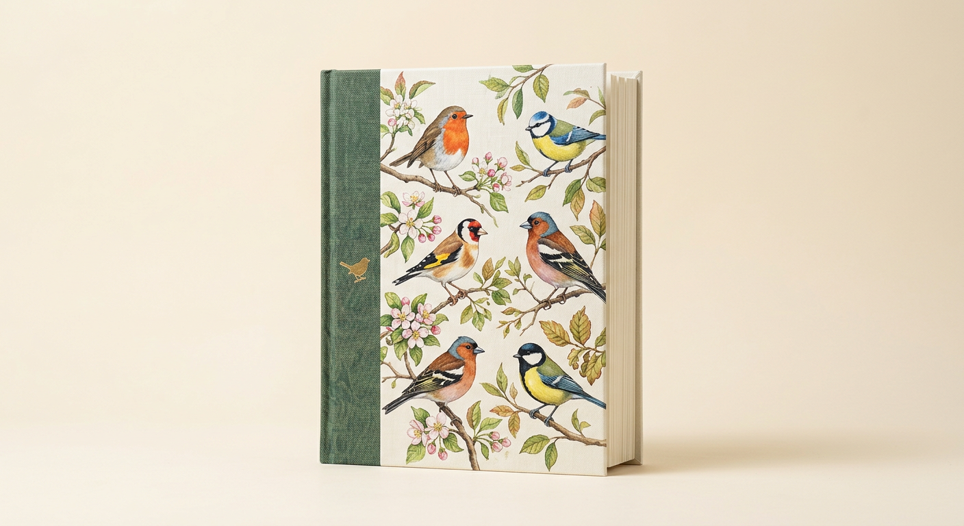 Illustrated garden birds book